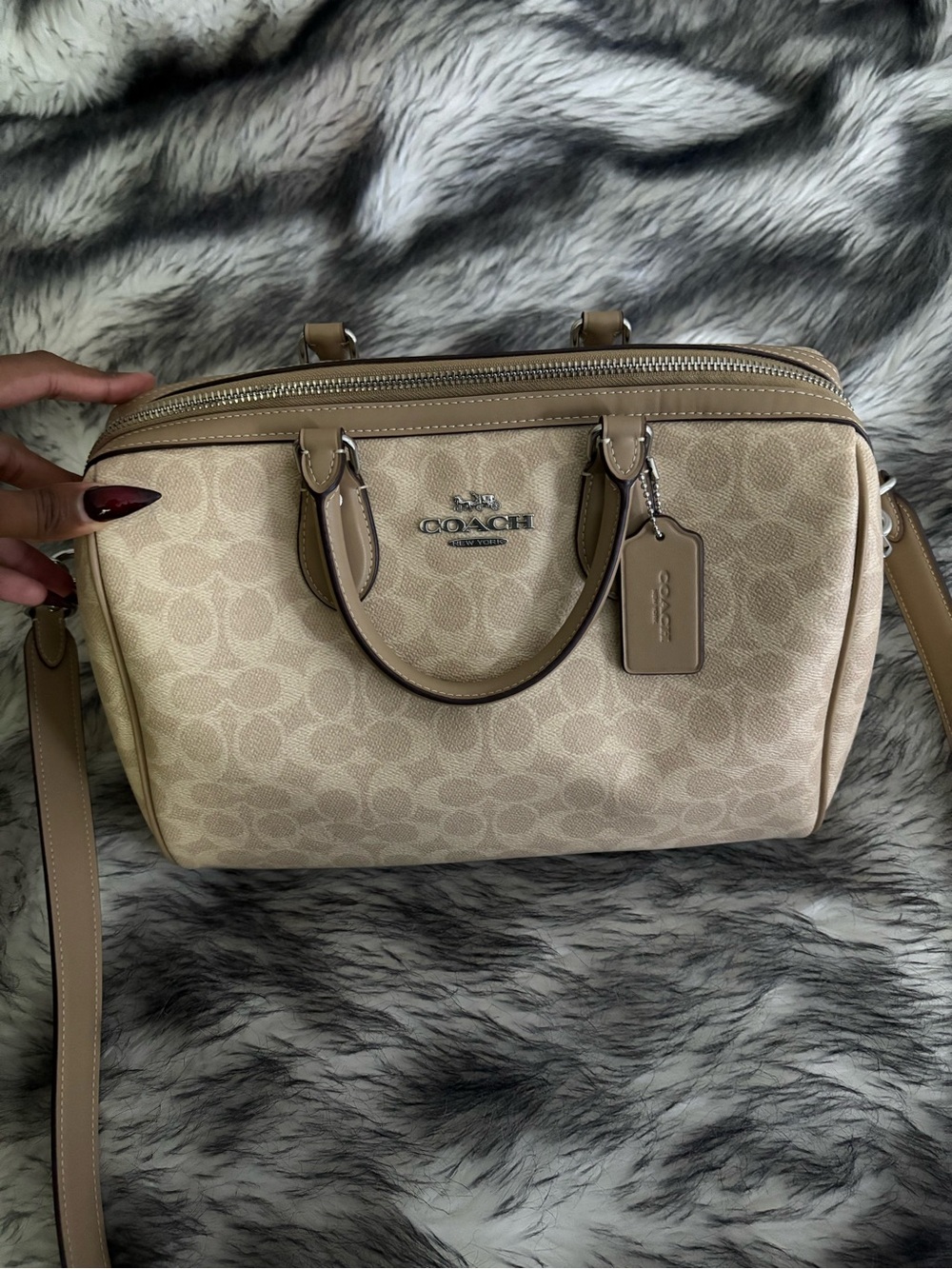 Coach Rowan satchel in nude - Picture 2 of 5
